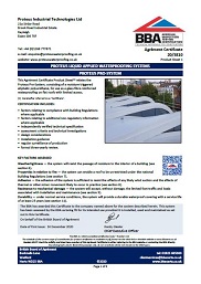 Proteus Industrial Technologies Ltd. Proteus liquid applied waterproofing systems. Proteus Pro-system. Product sheet 1