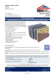 Kingspan Limited. K-Roc rainscreen slab. K-Roc rainscreen slab for use in timber or steel frame constructions. Product sheet 2