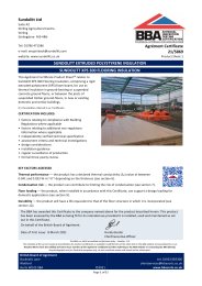 Sundolitt Ltd. Sundolitt extruded polystyrene insulation. Sundolitt XPS 300 flooring insulation. Product sheet 1