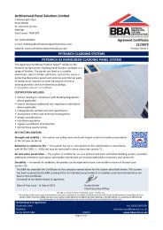 Architectural Panel Solutions Limited. Petrarch cladding systems. Petrarch A2 rainscreen cladding panel system. Product sheet 1