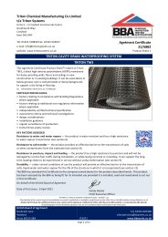 Triton Chemical Manufacturing Co Limited t/a Triton Systems. Triton Cavity Waterproofing System. Triton TM3. Product sheet 1