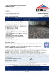 Triton Chemical Manufacturing Co Limited t/a Triton Systems. Triton Cavity Waterproofing System. Triton TM20. Product sheet 5