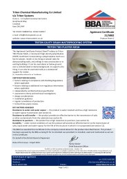 Triton Chemical Manufacturing Co Limited t/a Triton Systems. Triton Cavity Waterproofing System. Triton TM3 plaster mesh. Product sheet 2