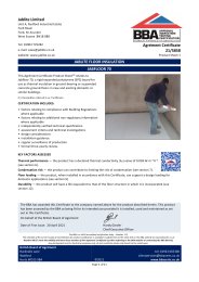 Jablite Limited. Jablite floor insulation. Jabfloor 70. Product sheet 1