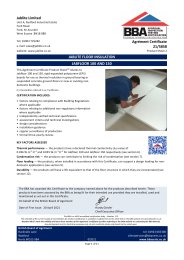 Jablite Limited. Jablite floor insulation. Jabfloor 100 and 150. Product sheet 2