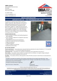 Jablite Limited. Jablite floor insulation. Jabfloor 70 and 100 - high performance (HP) and (HP+). Product sheet 3
