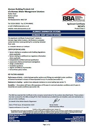 Alumasc Exterior Building Products Ltd t/a Alumasc Water Management Solutions. Alumasc rainwater systems. Alumasc OGEE gutter systems. Product sheet 2