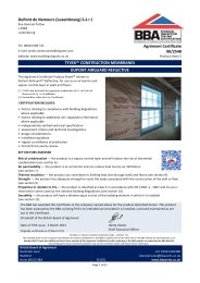 DuPont de Nemours (Luxembourg) S.à r.l. Tyvek construction membranes. DuPont Airguard Reflective. Product sheet 5
