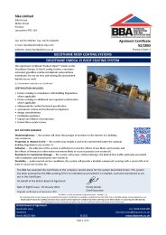 Sika Limited. Decothane roof coating systems. Decothane Omega 15 roof coating system. Product sheet 3