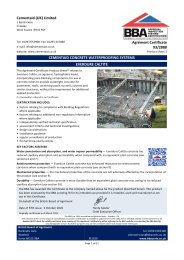 Cementaid (UK) Limited. Cementaid concrete waterproofing systems. Everdure Caltite. Product sheet 1