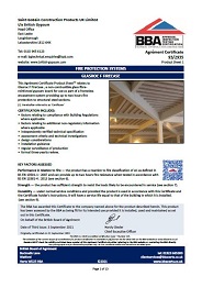 Saint-Gobain Construction Products UK Limited t/a British Gypsum. Fire protection systems. Glasroc F firecase. Product sheet 1