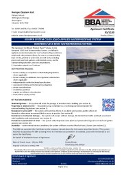 Kemper System Ltd. Kemper System cold liquid-applied waterproofing system. Kemperol V210 roof waterproofing system. Product sheet 1