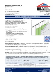 GCP Applied Technologies (UK) Ltd. GCP structural waterproofing membranes. Preprufe 160Flex. Product sheet 7