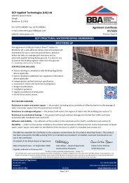 GCP Applied Technologies (UK) Ltd. GCP structural waterproofing membranes. Bituthene GP. Product sheet 8