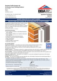 Quantum Profile Systems Ltd t/a Dacatie Green Building Solutions. Dacatie insulated PVC-U cavity closers. Dacatie D2000 and DFR2000 fire rated insulated PVC-U cavity closers. Product sheet 4