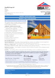 SmartPly Europe Ltd. SmartPly wood-based panel. Smartply OSB/3 for sheathing. Product sheet 3