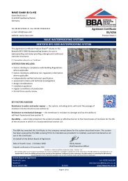 NAUE GmbH and Co KG. NAUE waterproofing systems. Bentofix BFG 5000 waterproofing system. Product sheet 1