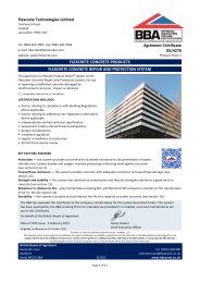 Flexcrete Technologies Limited. Flexcrete concrete products. Flexcrete concrete repair and protection system. Product sheet 1