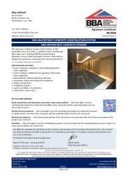 Sika Limited. Sika watertight concrete construction system. Sika watertight concrete powder. Product sheet 1