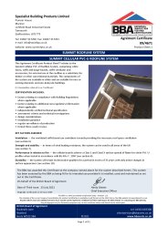 Specialist Buildings Products Limited. Summit roofline system. Summit cellular PVC-U roofline system. Product sheet 1