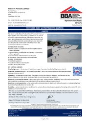 Polyroof Products Limited. Polyroof roof waterproofing systems. Protec. Product sheet 1