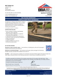 NDC Polipak Ltd. NDC Polipak membranes. Damplas damp-proof membranes. Product sheet 1