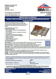Kingspan Insulation Ltd. Kingspan roof tile underlays. Nilvent. 17 roof tile underlay for use in warm non-ventilated and cold ventilated roofs. Product sheet 1