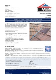 Klober Ltd. Klober GRP valley trough and flashings range. Klober GRP dry fix valley troughs (70 and 110). Product sheet 4