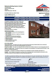 Wetherby Building Systems Limited. Wetherby external wall insulation systems. Epsibrick 7 external wall insulation system. Product sheet 1