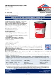 Enke-Werk, Johannes Enke GmbH and Co KG. Enkopur cold applied liquid roof waterproofing system. Enkopur 1k polyurethane waterproofing system. Product sheet 1