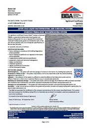 Axter Ltd. Axter cold liquid waterproofing and surfacing systems. Starcoat PMMA roof waterproofing system. Product sheet 1