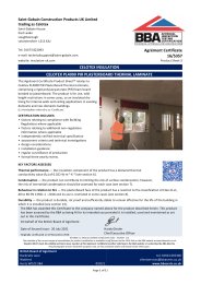 Saint-Gobain Construction Products UK Limited trading as Celotex. Celotex insulation. Celotex PL4000 PIR plasterboard thermal laminate. Product sheet 2