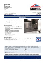 Sigmat Limited. Sigmat steel framing components. Sigmat profiles. Product sheet 1