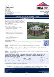 Briggs Amasco Ltd t/a Hyflex Roofing. Hyflex roofing cold applied liquid systems. Exemplar roofing system. Product sheet 1