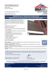 Cromar Building Products Ltd. Cromar GRP valley trough and flashings range. Cromar Pro GRP secret abutment secret gutter/soaker (GAS 1). Product sheet 5