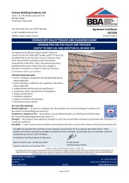 Cromar Building Products Ltd. Cromar GRP valley trough and flashings range. Cromar Pro dry fix valley GRP troughs (GDFVT 70 and 110, and GDFVTUB 55, 80 and 105). Product sheet 6