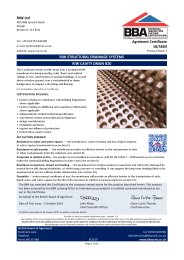 RIW Limited. RIW structural drainage systems. RIW cavity drain R20. Product sheet 1