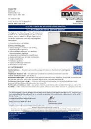 Icopal Limited. Sealoflex Endura Waterproofing Systems. Sealoflex Endura detail waterproofing system. Product sheet 31