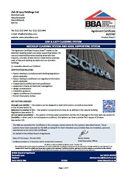 Ash and Lacy Holdings Ltd. Ash and Lacy cladding system. Mechslip cladding system and axial supporting system. Product sheet 1