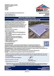 Jackon Insulation GmbH. Insulated foundation system. Jackodur atlas foundation insulation system. Product sheet 1