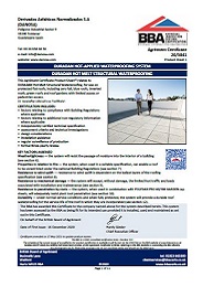 Derivados Asfalticos Normalizados S.A (DANOSA). Duradan hot-applied waterproofing system. Duradan hot melt structural waterproofing. Product sheet 1