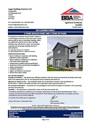 Lagan Building Solutions Ltd. LBS Cladding Panels. Z-Stone Regular Panel and Z-Stone Sky Panel. Product sheet 1