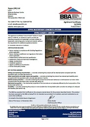 Xypex (UK) Ltd. Xypex watertight concrete system. Xypex Admix C-1000 NF. Product sheet 1