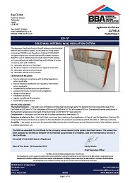 Ezy-fit Ltd. Ezy-fit. Solid wall internal wall insulation system. Product sheet 1