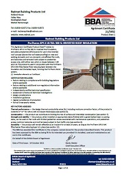 Radmat Building Products Ltd. Radmat Building Products Ltd. ProTherm XPS X Ultra 300 SL inverted roof insulation. Product sheet 1