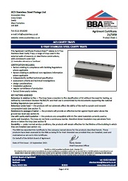 ACS Stainless Steel Fixing Ltd. ACS cavity trays. G-Tray stainless steel cavity trays. Product sheet 1