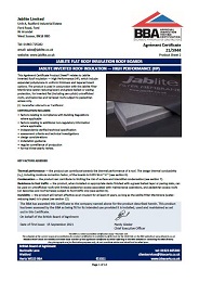 Jablite Limited. Jablite flat roof insulation roof boards. Jablite inverted roof insulation - high performance (HP). Product sheet 2