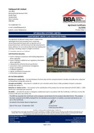 FabSpeed UK Limited. SIP Building Systems Limited. Lightweight brick clad insulated panel. Product sheet 1