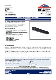 BeSealed BV. BeSealed BV hydrophilic waterstops. Bentobar+. Product sheet 1