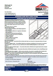 Alderburgh Ltd. Alderburgh damp-proof course systems. Aldercourse GRA gas resistant DPC. Product sheet 1